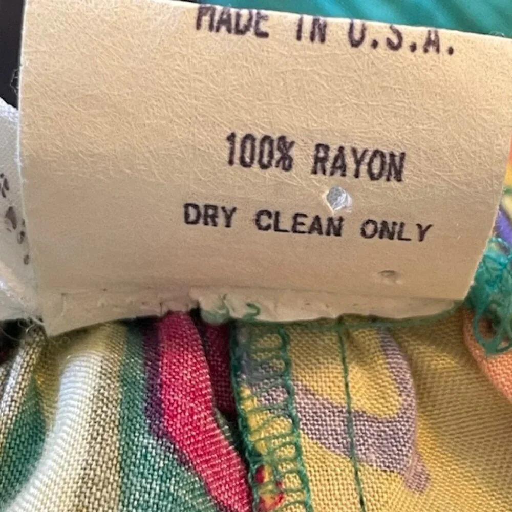 Vintage 80's Neiman Marcus Abstract Safari Style Flowy Shorts Small - Picture 5 of 6
